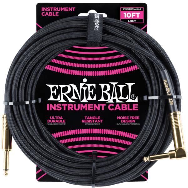 Ernie Ball 6081 Cable Instrumento 3M Codo Negro