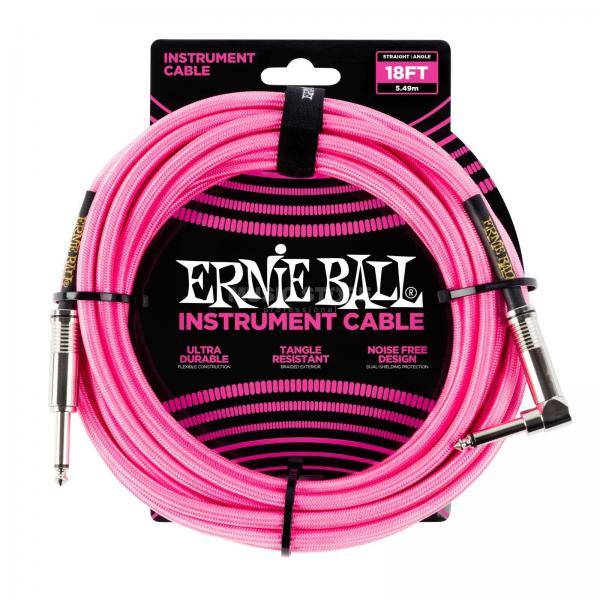Ernie Ball 6083 Cable Instrumento 5.49M Codo Pink