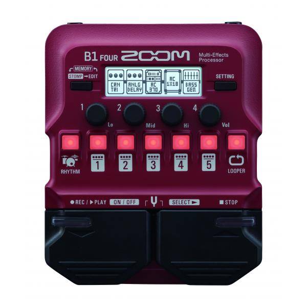 Zoom B1 Four Pedal Multiefecto Bajo