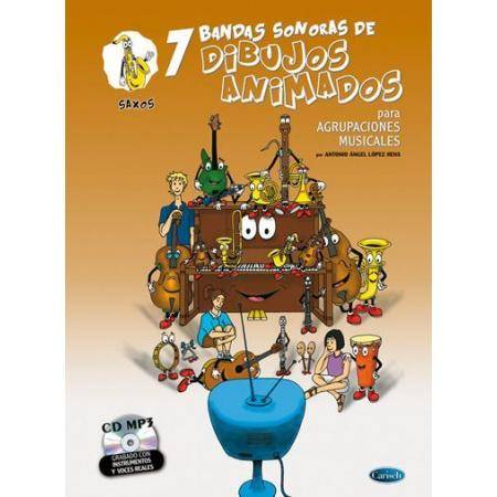 Libros Saxofón 7 Bandas Sonoras De Dibujos Animados Para