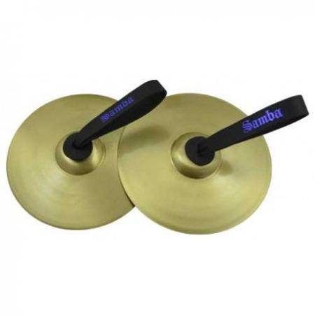 Pequeña percusión Samba Juego Platos De Latón 200 Mm Con Correas