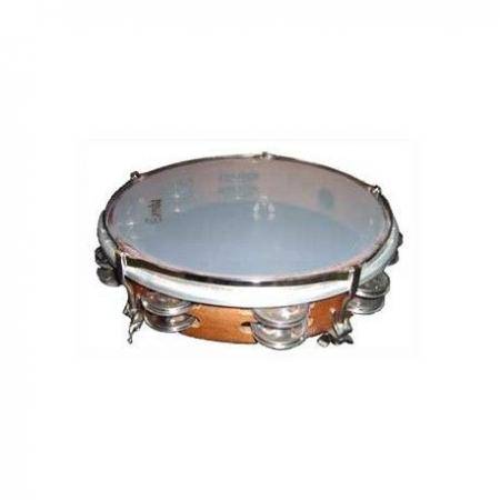 Pequeña percusión Samba Pandereta Doble De 25,4 Cm Poliéster