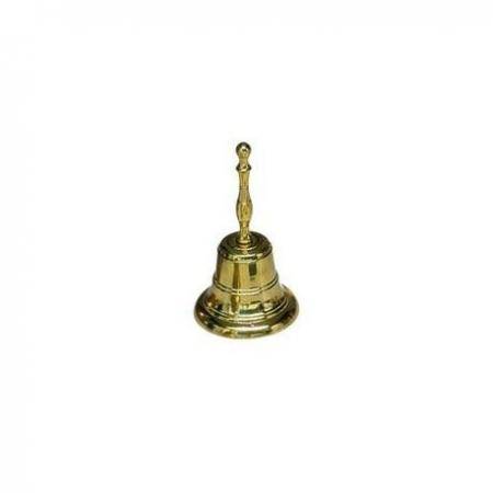 Pequeña percusión Samba Campana De Bronce Macizo Con Mango, 45X97Mm