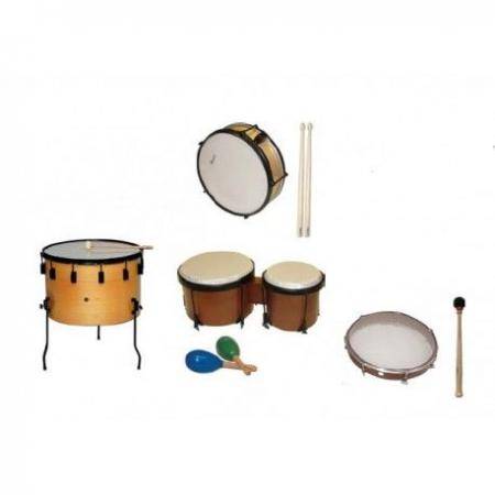 Pequeña percusión Samba Lote Instrumentos Membrana Baúl Incluido