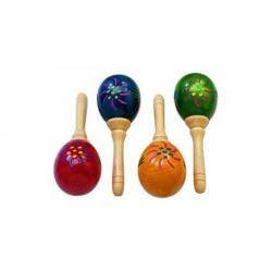 Pequeña percusión Samba Maraca Prof Grande Tallada A Mano