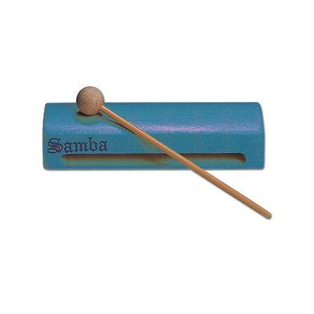 Instrumentos de Pequeña percusión Samba Caja China Haya Plana Azul