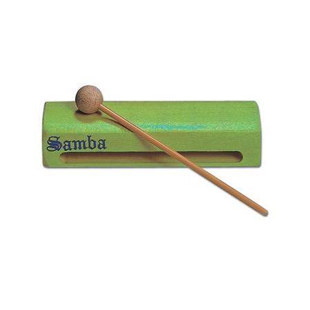 Instrumentos de Pequeña percusión Samba Caja China Haya Plana Verde