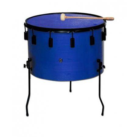 Pequeña percusión Samba Timbal 35X22 Cm Parche Piel Azul