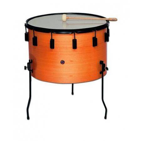 Pequeña percusión Samba Timbal 35X22 Cm Parche Piel Naranja