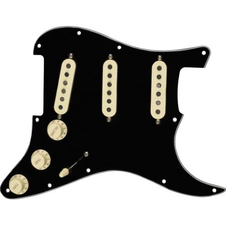 Golpeadores guitarra Fender Pre-Wired Strato Tex-Mex Sss Negro Golpeador